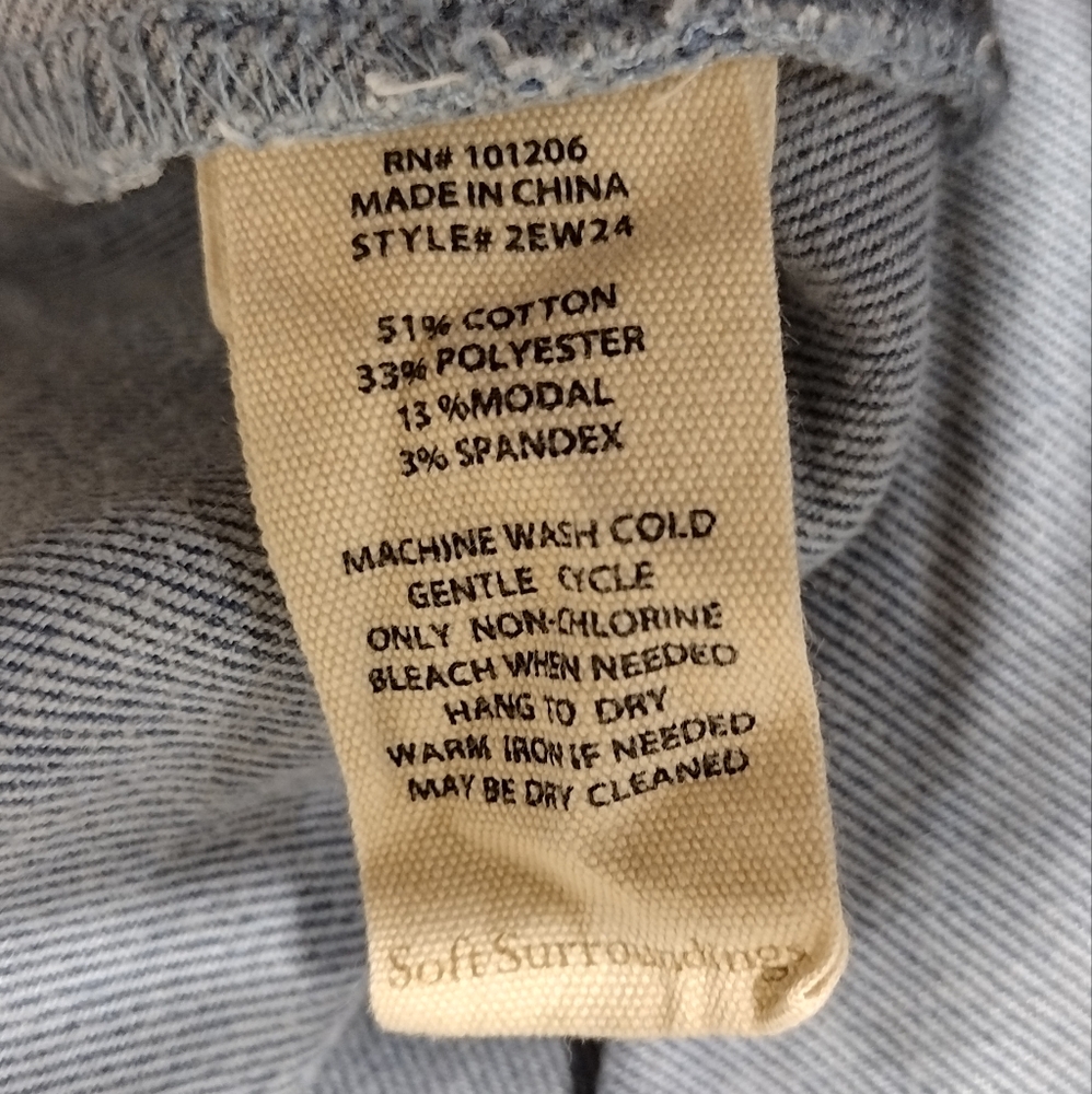 Soft Surroundings The Ultimate Braided Knot Ankle Jeans Womens M Blue Pull On - Picture 11 of 12